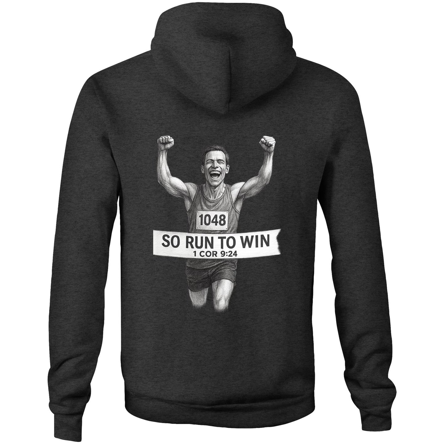 Run to Win Hoodie – 1 Cor 9:24