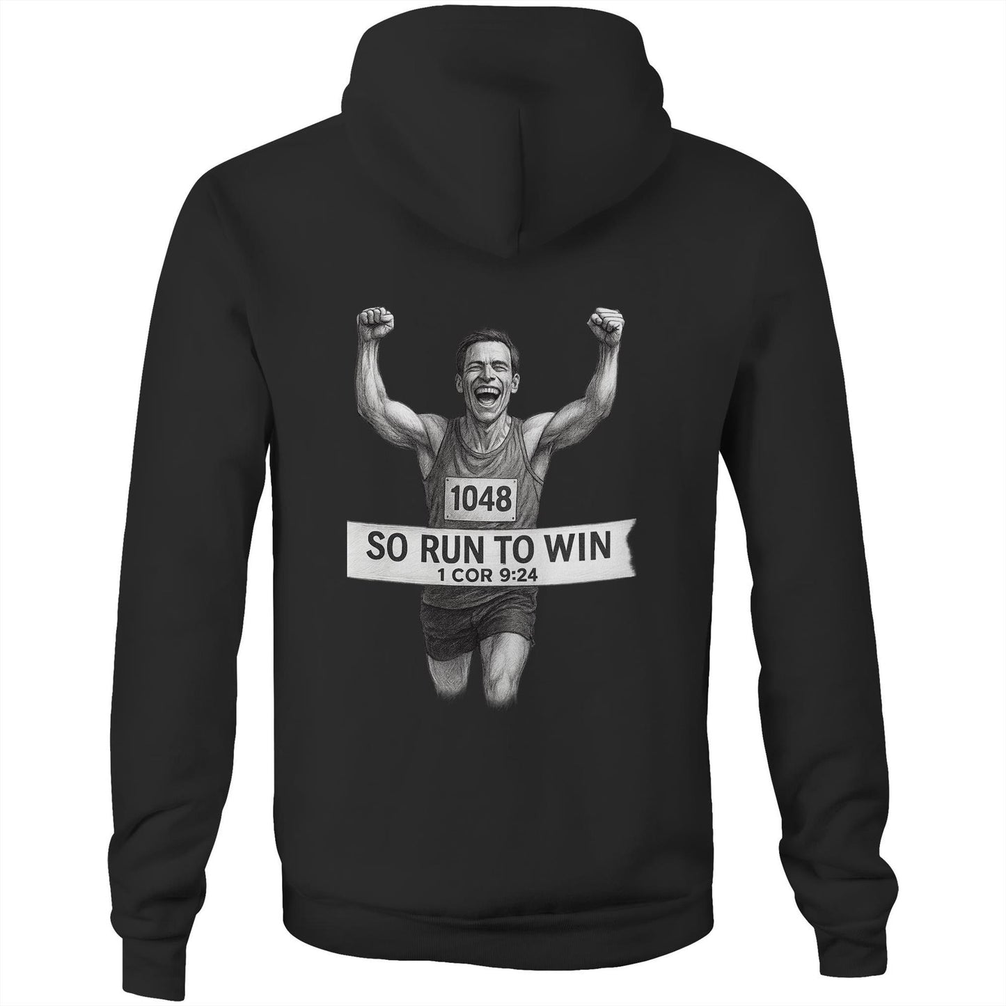 Run to Win Hoodie – 1 Cor 9:24