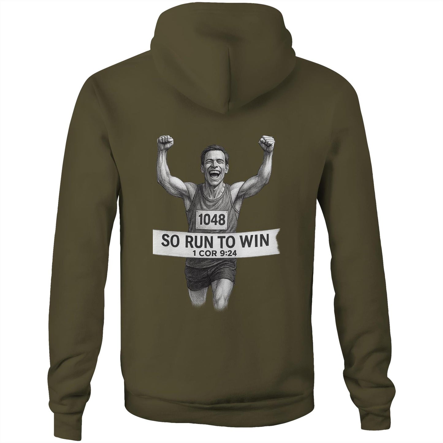 Run to Win Hoodie – 1 Cor 9:24