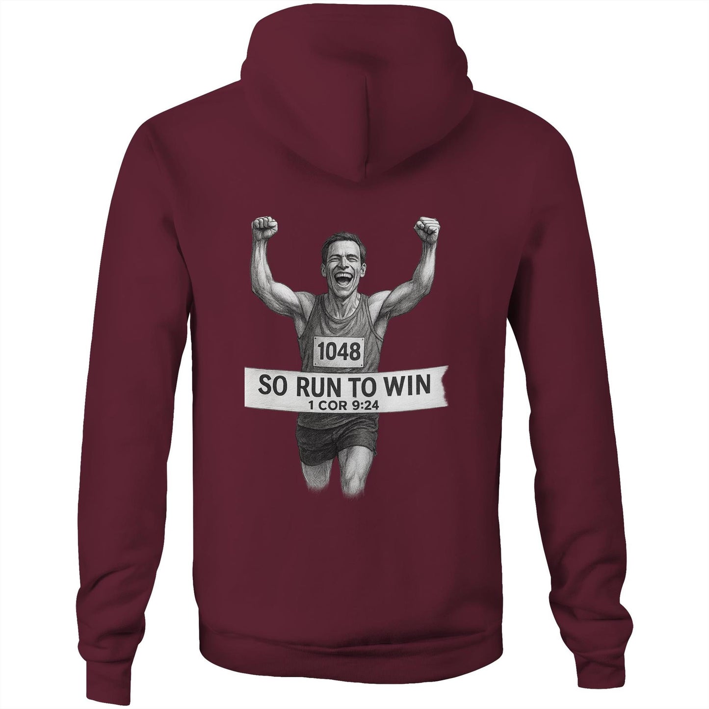 Run to Win Hoodie – 1 Cor 9:24