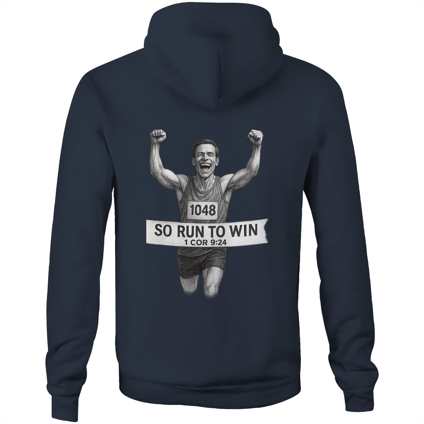 Run to Win Hoodie – 1 Cor 9:24